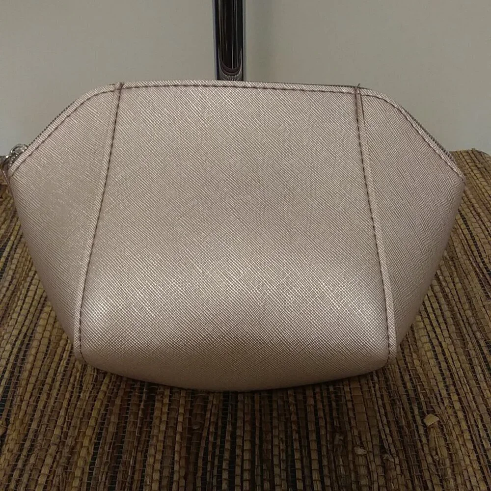 Ulta Beauty NWOT Champagne Pink Faux Leather Pouch – Makeup or Mini Carry Bag